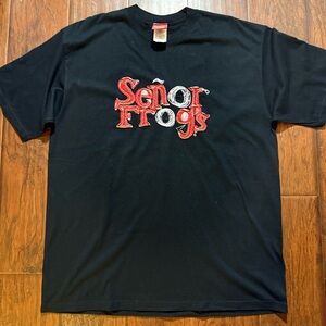 Senor Frogs Mens T Shirt XL - Like New - Black XL  - Playa Del Carmen
